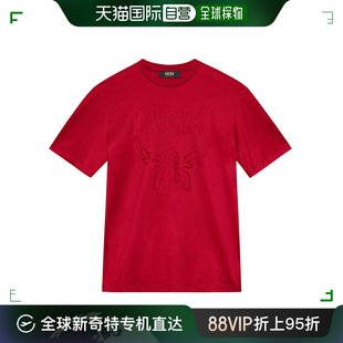 LADY SHIRT MFT9AMM81RU 香港直邮MCM 女士红色徽标T恤