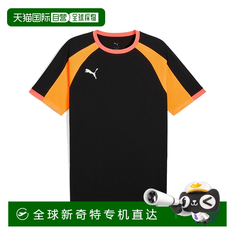 自营 PUMA IndividualLIGA男子足球服-黑色/热火色 【美国奥莱】