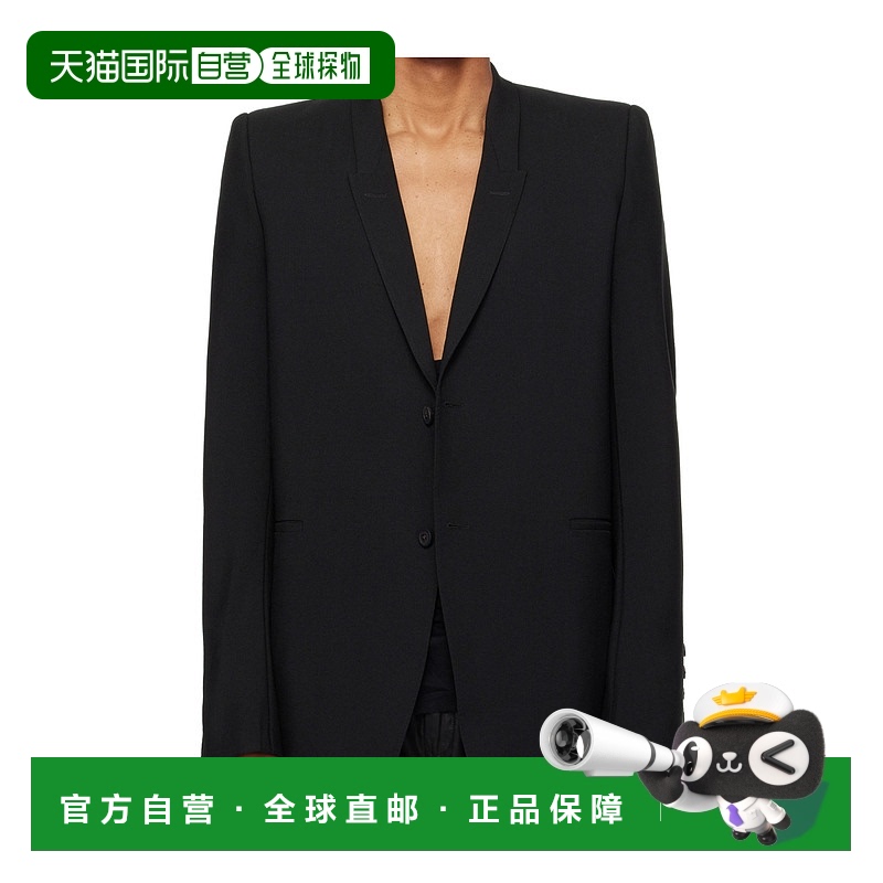 1h可退 香港直邮RICK OWENS 男士西服 RU02E1736WGP09 AW2025 黑