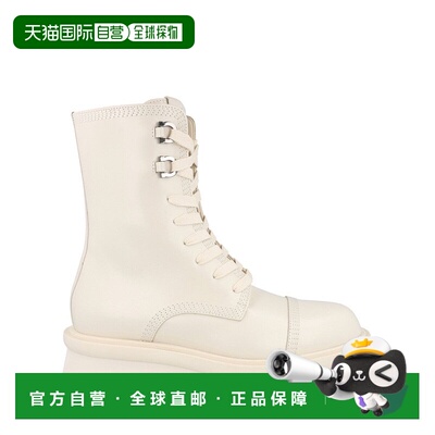 自营salvatore ferragamoKira Leather Combat Boots 美国奥莱直