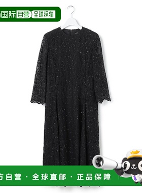 1h可退 日本直邮23区 女士亮片蕾丝连衣裙 OPA3CA0722高端时尚 百