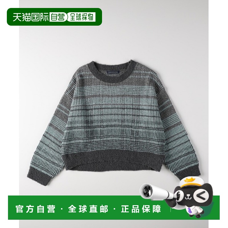 1h可退 日本直邮Right-on 女装 立体渐变混织毛衣 宽松半高领 可