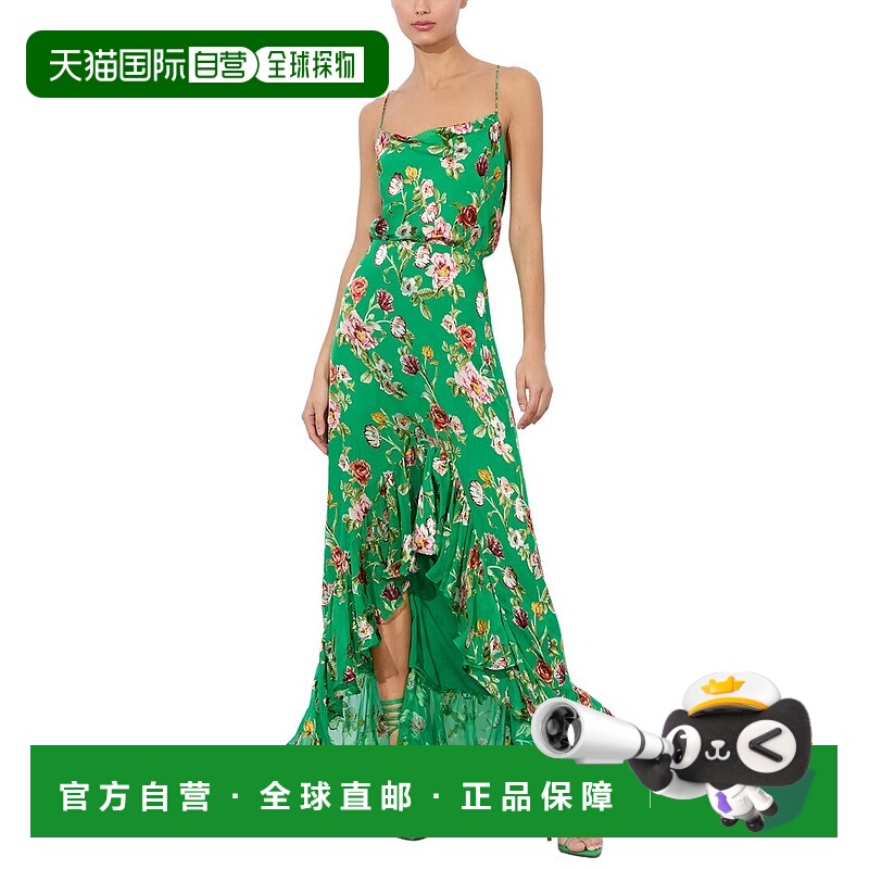 自营alice + olivia Soraya Silk-Blend Dress - green 美国奥莱