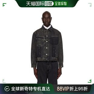 马吉拉 马丁 Margiela 香港直邮潮奢 黑色泼漆牛仔夹 Maison 男士