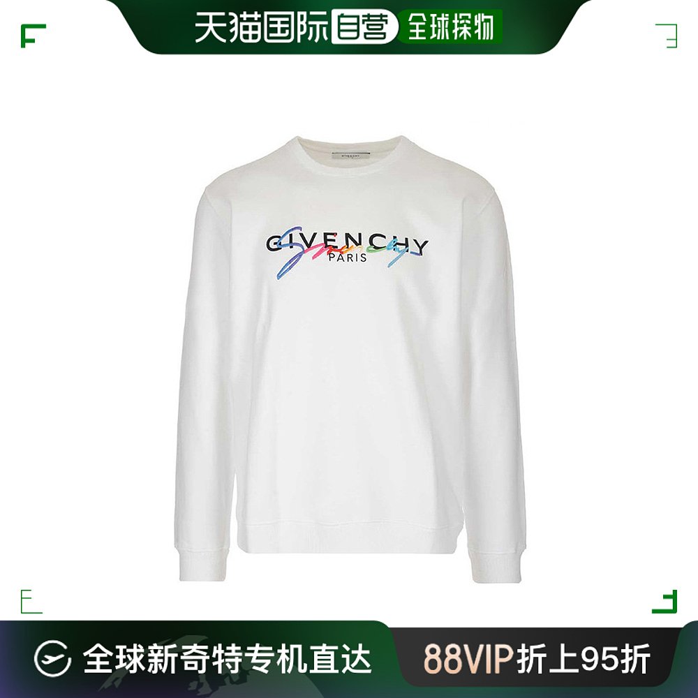 自营｜Givenchy纪梵希男士字母白色卫衣BMJ03C30AF100拉链套头