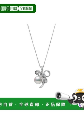 日潮跑腿Mikimoto御木本女士吊坠18K白金造型独特时尚潮流珍珠