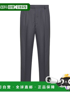 香港直邮PRADA 男士正装裤  UP0397OOO18WVF0480 SS2026男装灰色