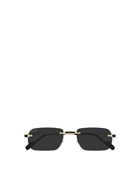 CARTIER 男士眼镜 CT0498S001 CO 黑色 几何框太阳镜