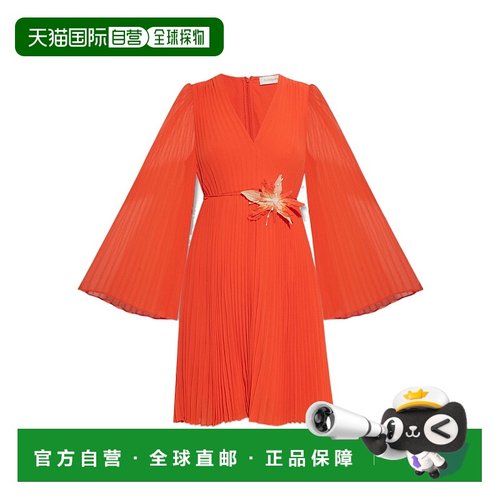 香港直邮Zimmermann V领长袖连衣裙 6908DRWON