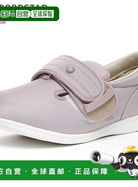 日本直邮Moonstar 康复鞋女士PASTEL408淡紫色4E轻便防绊脚背带鞋