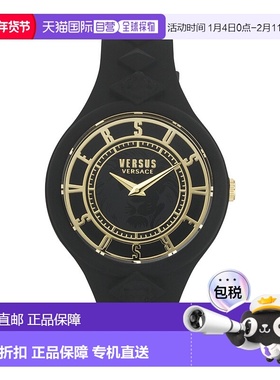 自营 versus versaceFire Island 铆钉表带腕表 - 黑色/黑色/黑色