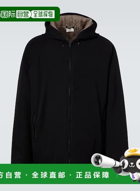 香港直邮The Row 男士 Horatio 羊毛华达呢大衣 black黑色 舒适时