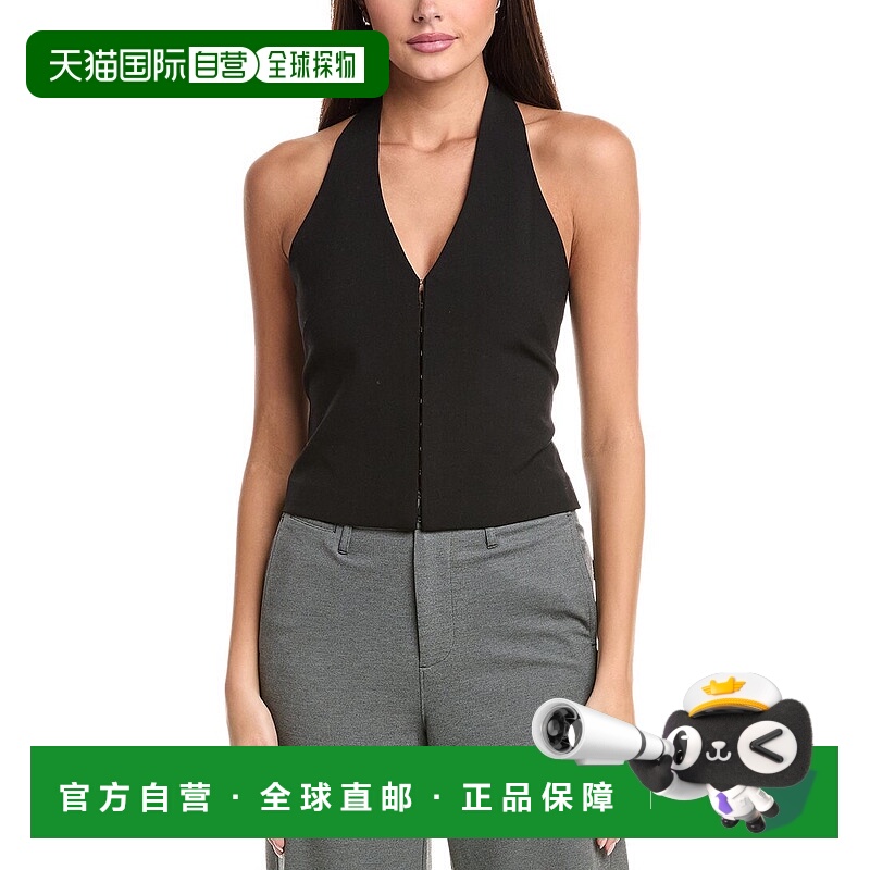 自营 rag & bone破布和骨头Irina羊毛混纺吊带上衣-黑色 美国奥莱