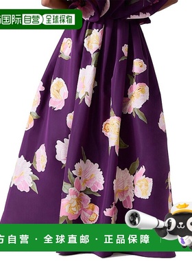 自营Carolina Herrera装饰丝绸舞会裙-紫色伞裙长裙 直发美国奥莱