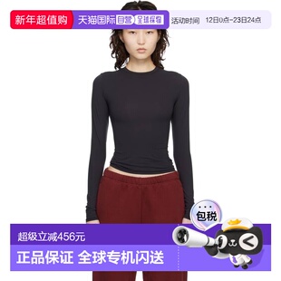 1h可退 香港直邮潮奢 SKIMS 女士 黑色 Fits Everybody 长袖 T 恤