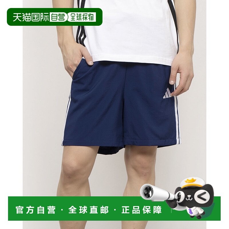 日本直邮阿迪达斯男士 ESS 3ST 梭织短裤（深蓝/白）JE6439,运动服/休闲服装,运动中长裤／短裤,淘宝优惠券,粉丝福利购,淘宝优惠卷