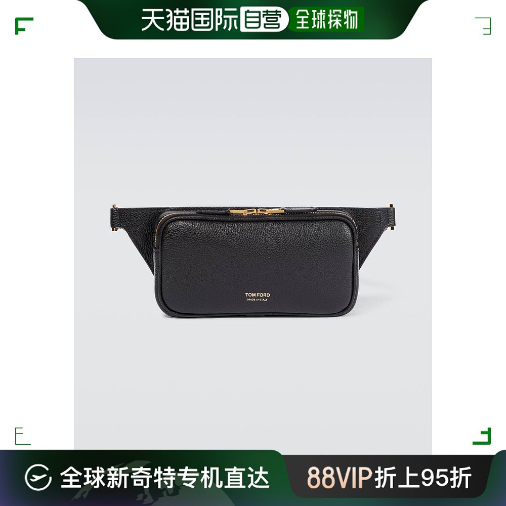 香港直邮潮奢 Tom Ford汤姆福特男士Leather belt bag腰包