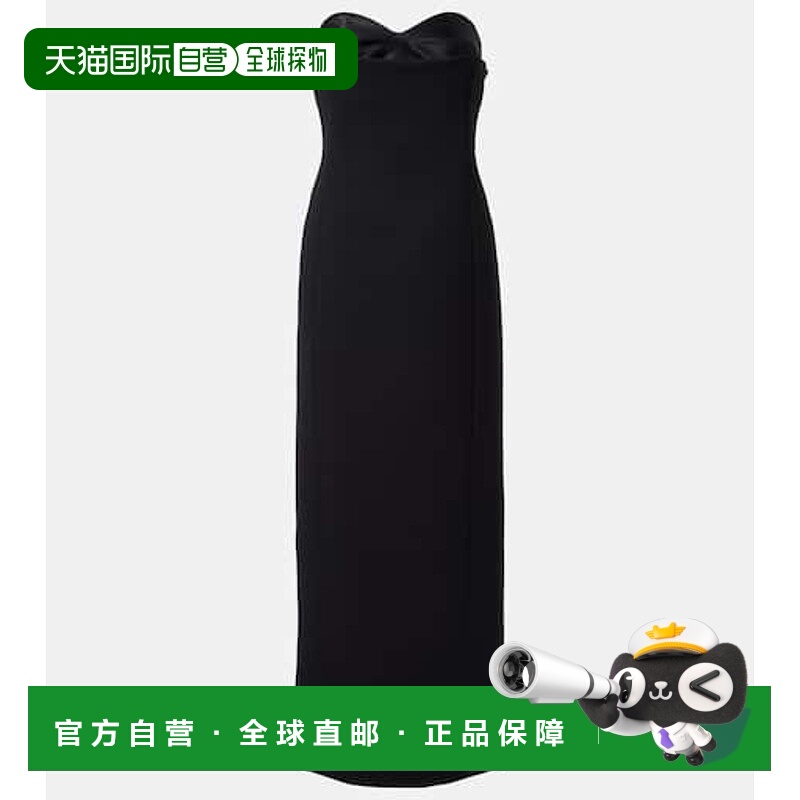 1h可退 香港直邮KHAITE 女士 Yael crêpe 长款连衣裙 black黑色