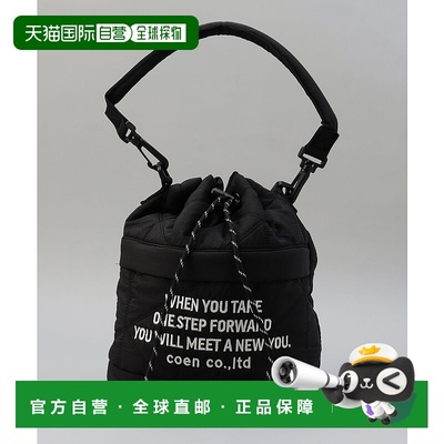 1h可退 日本直邮COEN 女装 几何印花绗缝抽绳单肩包 双肩可调 768