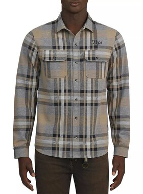 美国直邮Prps男士衬衫长袖格子衫时尚舒适百搭休闲修身男装上装