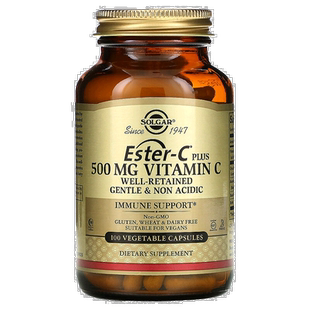 香港直发SOLGAR索尔加维生素C胶囊提高抵抗力促进铁的吸收100粒