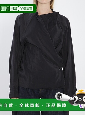 1h可退 香港直邮Lemaire 女士 扭曲上衣 T01081LF1308 black黑色