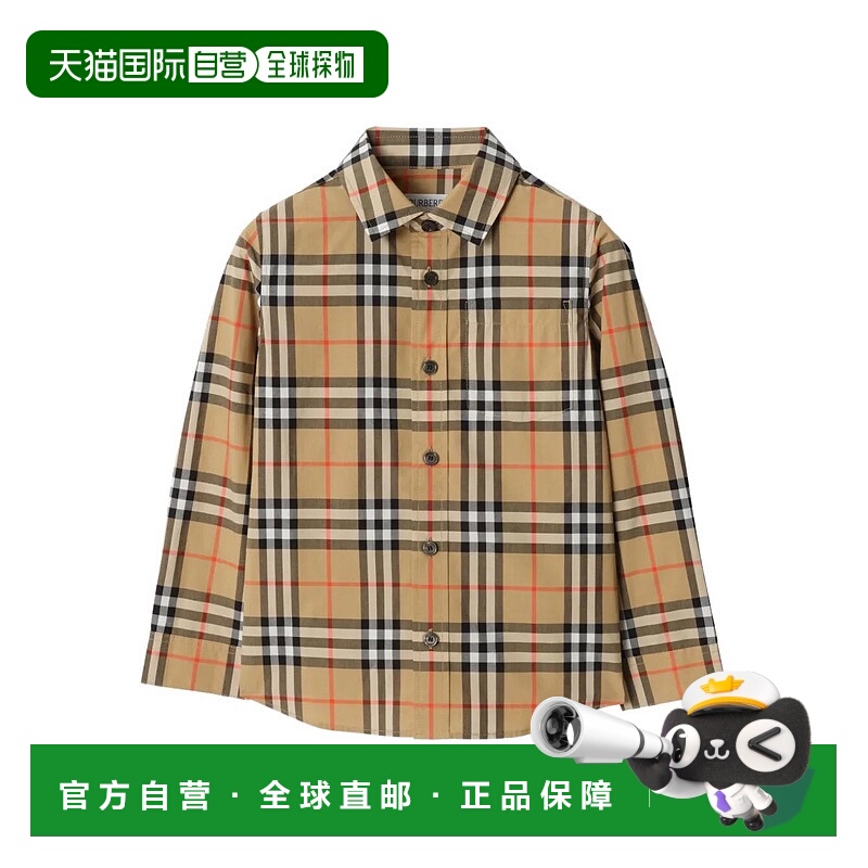 1h可退 香港直邮Burberry 巴宝莉 女童 KB5 OWEN LS CHK E 衬衫童