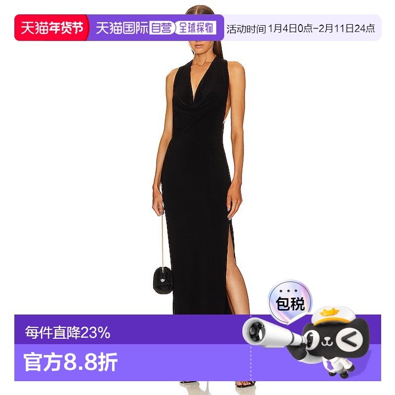 1h可退 香港直邮NORMA KAMALI 诺玛 卡玛丽 女士 Neeta 垂褶针织,女装/女士精品,连衣裙,淘宝优惠券,粉丝福利购,淘宝优惠卷