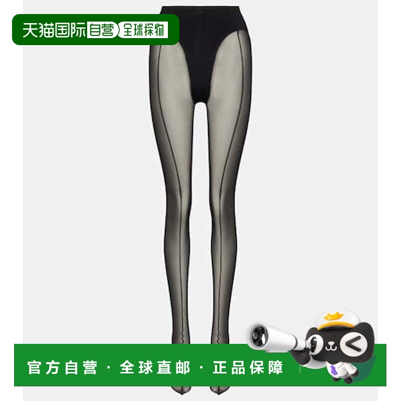 1h可退 香港直邮Mugler 穆勒 女士 re/edit 透视薄纱连裤袜