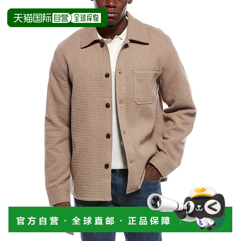 自营Slate & Stone Textured Wool-Blend Shirt Jacket - brown