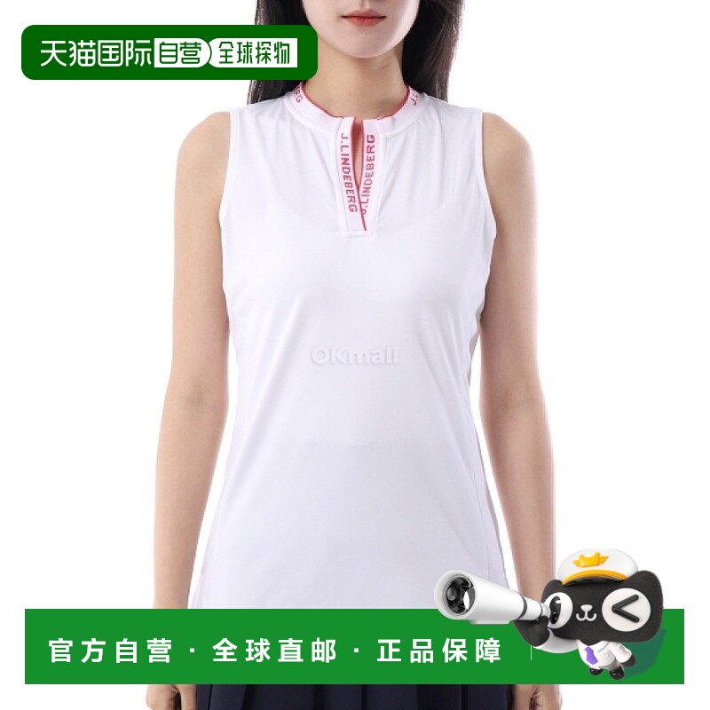 韩国直邮J.Lindeberg金林德伯格上装T恤白色无袖舒适GWJT08083