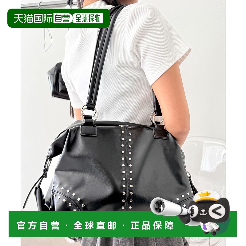 1h可退 日本直邮WEGO 女士铆钉大号波士顿包 WE25SS06SG0003