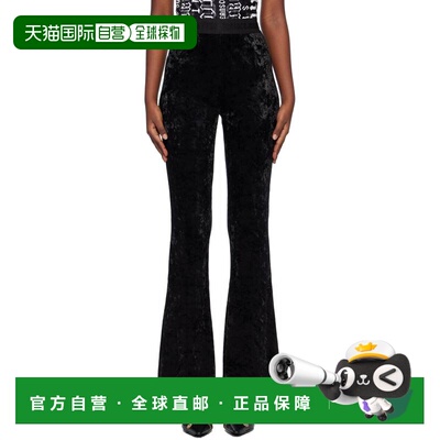 1h可退 香港直邮versace 范思哲 女士 黑色长裤 E77HAC107EJ0153E