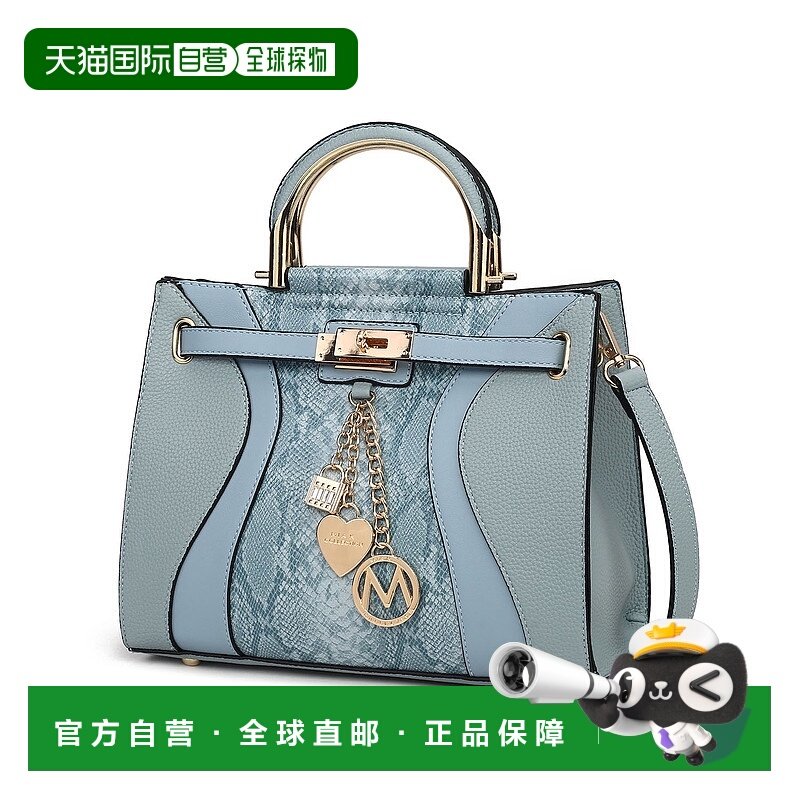 自营mia k collectionMia K的Cassia Snake压花纯素皮革女式手提-