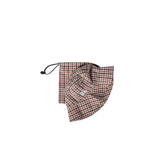 MIU MIU 女士帽子 5RM0482CVGF0R03 SS2025 花色 Vichy帽子带小袋