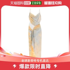 香港直邮潮奢 Off-White 女士灰白色扎染无袖连衣裙