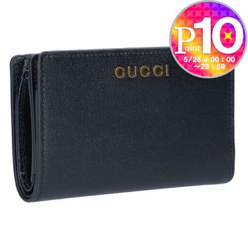 日本直邮GUCCI SCRIPT 折叠钱包 772640 0OP0N 1000 黑色