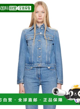 1h可退 香港直邮Givenchy 纪梵希 女士 蓝色 Yoke 牛仔夹克 BW00Q