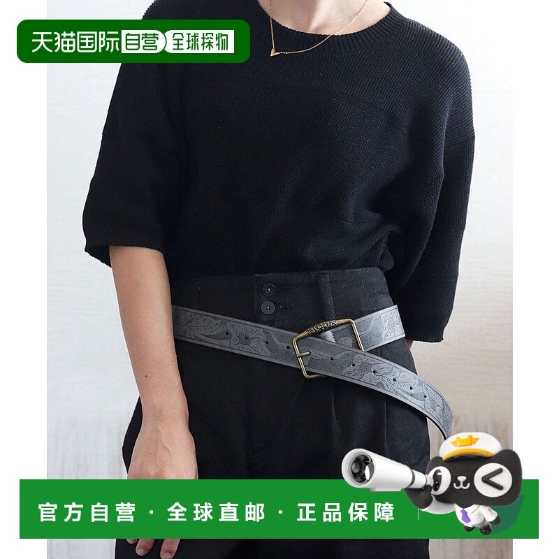 日本直邮florge 民族风皮革感Y2K西部风宽腰带 [FL8218EW009793]