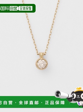 1h可退 日本直邮agete 阿卡朵 女士K10金钻石项链0.1克拉 1024211