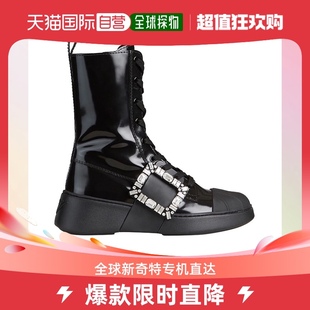 RVW54230510 香港直邮ROGER VIVIER 黑色女士马丁靴 B999 MRK