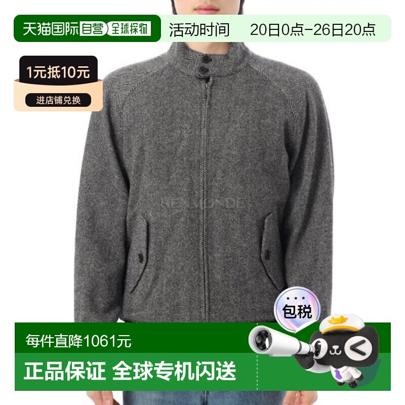 韩国直邮BARACUTA BRCPS1075UT2715 1055 跳线羊毛夹克休闲立领