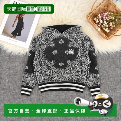 1h可退 香港直邮AMIRI 男童 毛衣童装 black黑色 舒适时尚