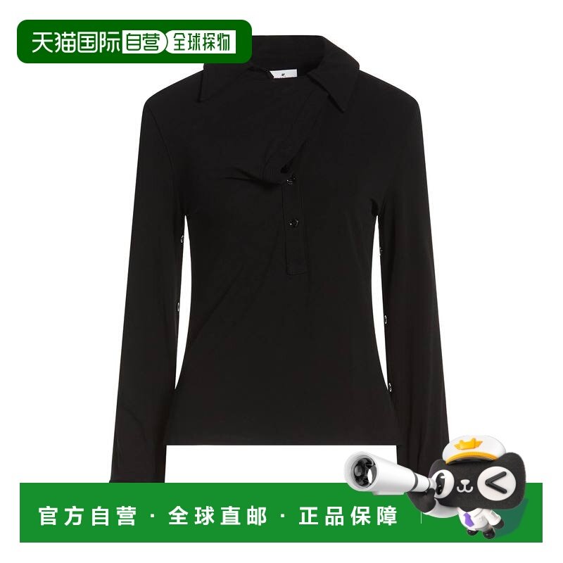 1h可退 香港直邮Courreges 女士 Polo衫 black黑色 舒适时尚,女装/女士精品,POLO衫,淘宝优惠券,粉丝福利购,淘宝优惠卷