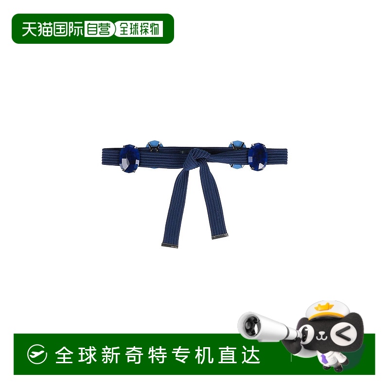 1h可退 香港直邮潮奢 Armani 阿玛尼 女士 皮带 blue蓝色 舒适时