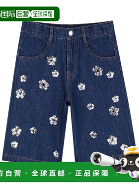 香港直邮MARC JACOBS 女童短裤 W60732Z10 SS2026 蓝色 花卉装饰