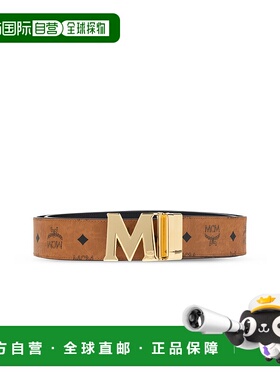 香港直邮MCM 男士腰带 MXBAAVI030CO CO 棕色 皮带Belt with logo