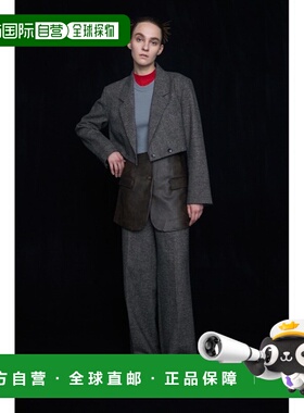 日本直邮AZUL BY MOUSSY 女士合成皮革吊带层叠休闲裤 250HAP3112