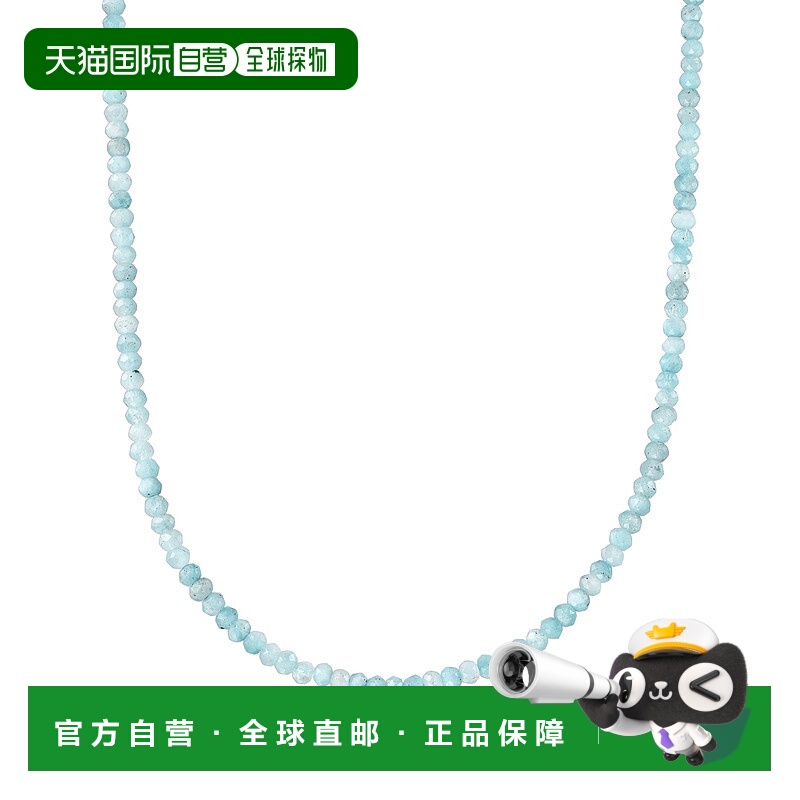 自营 Ross-Simons 海蓝宝石珠项链 14 克拉黄金带磁性扣环 - 18