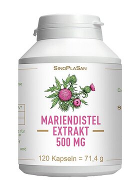 欧洲直邮德国药房SinoPlaSan水飞蓟奶蓟草500mg护肝养肝胶囊120粒